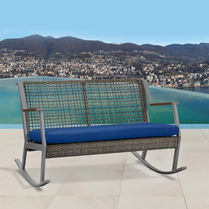 idee-home Outdoor Bench Cushion Waterproof, Bench Cushions for Outdoor Furniture, Patio Porch Swing Replacement Seat Pad with Ties for Garden Backyard, 48 x 18 Inch Red