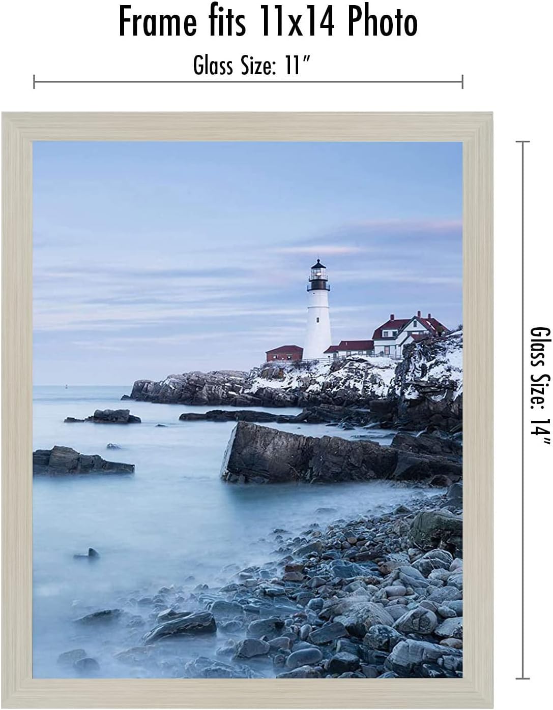 Americanflat 12x18 Floating Picture Frame with Polished Crystal-Clear Glass - Use as 8x10 Picture Frame or Display 5x7 Photo - Signature Float Collection - Photo Frames for Wall Display - Black
