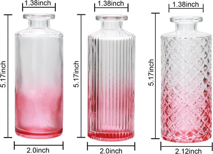 Glass Bud Vase Set of 32 pcs,Bud Vases in Bulk,Small Vases for Centerpieces, Mini Flower Vase Bulk for Rustic Wedding Home Table Decorations