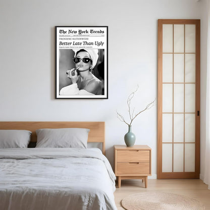 Framed Black And White Retro Newspaper Wall Art ItS Already Yours Universe Quote Poster Trendy Positive Inspirational Wall Decor for Bedroom Office Apartment Dorm Affirmation Canvas Print 8x12inch