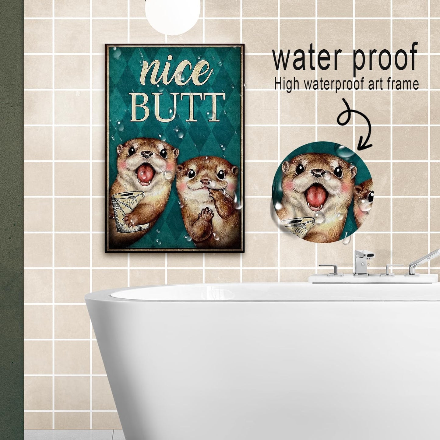 DIHSIEG 12x16 Canvas Wall Art funny bathroom wall art Print Poster Vintage Poster Frameless Floral Can be hung on the Wall Heal Your Heart poster Wall Art Canvas