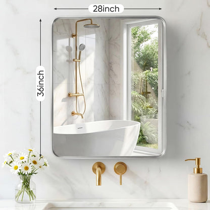 NEWBULIG Gold Round Wall Mirror 36 Inch, Bathroom Mirrors for Over Sink, Wall Decor for Bathroom, Entryway, Bedroom, Vanity