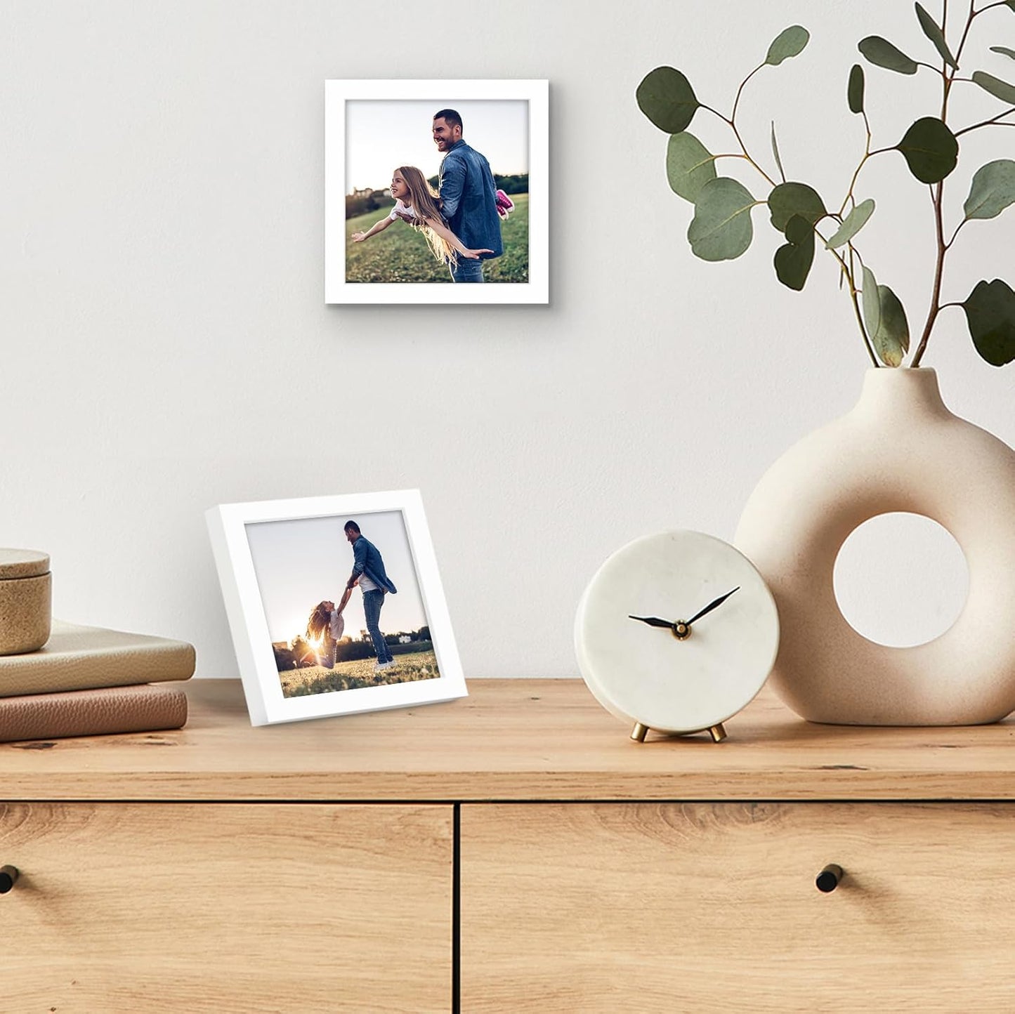 Americanflat 24x36 Poster Frame with Polished Plexiglass - Streamline Collection - Thin Border Picture Frame for Wall Display - Hanging Hardware Included - Black - Colors C