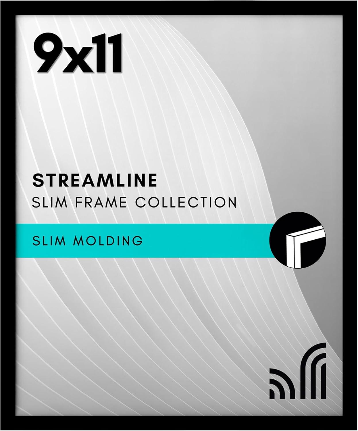 Americanflat 24x36 Poster Frame with Polished Plexiglass - Streamline Collection - Thin Border Picture Frame for Wall Display - Hanging Hardware Included - Black - Colors A