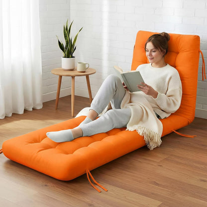 Vercraft Long Floor Cushion Large Floor Cushion with Brushed Cotton Jumbo Lounger Pillow for Outdoor Indoor Bay Window Meditation Yoga Reading Sleeping(Pink)