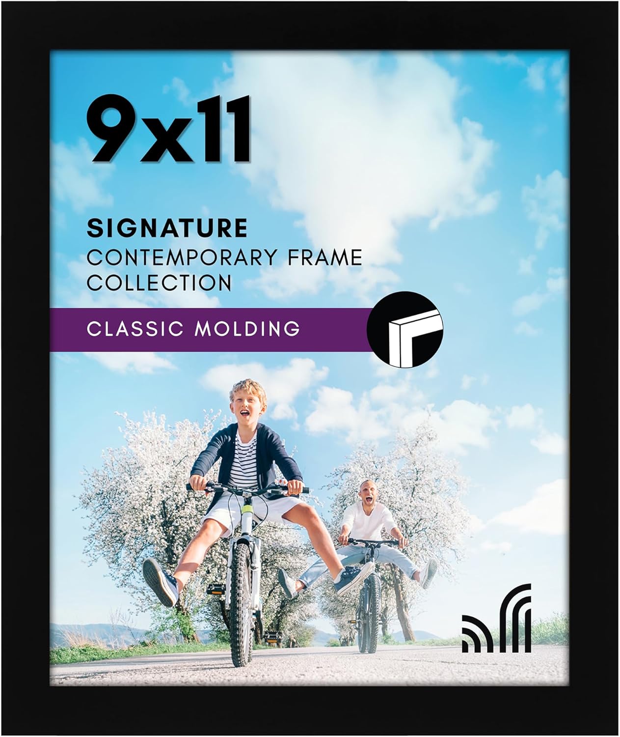 Americanflat 12x18 Poster Frame with Shatter-Resistant Glass - Signature Collection - Gallery-Style Frames Made of Engineered Wood - Photo Frame for Wall Display - Black - Colors B
