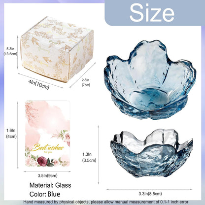 Purple Flower Jewelry Dish Glass Ring Holder Dish Jewelry Tray Cute Vanity Organizer Aesthetic Nightstand Bathroom Room Decor Trinket Dish Mothers Day Friendship Christmas Birthday Gifts for Women