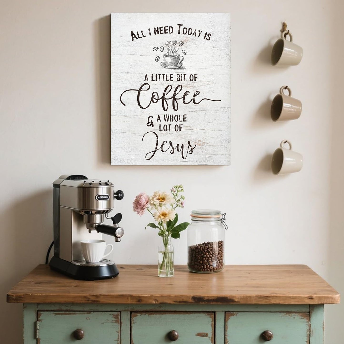 Quotes Wall Decor Enjoy the Little Things Sign Family Wall Signs Canvas Prints Rustic Wooden Wall Art Wood Pictures for Living Room Bedroom Office Home Decor, 6 X 17 Inch Framed