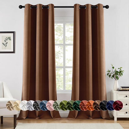 MIULEE Blackout Curtains for Bedroom Living Room 2 Panels, Thermal Insulated Room Darkening Drapes Grommet Noise Reducing Light Blocking Window Treatments 63 Inches Long 40x63 Inch Black - Colors A