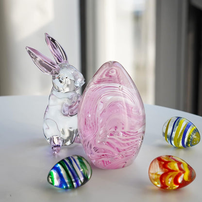 HDCRYSTALGIFTS 3.3'' Crystal Bird Figurine Collectible Art Glass Animal Figurines Table Home Decor Paperweight Valentine’s Day for Women