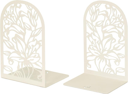CNK Premium BookEnds - Heavy Duty Metal Book Stoppers for Home Office, Decorative Book Shelf Holders (Hummingbird Black)
