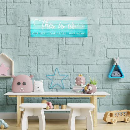 Jetec This Is Us Wall Sign Wooden Family Wall Plaques Inspiration Sign Farmhouse Entryway Rustic Plaques Art with Quotes for Living Room Bedroom Christmas Decorations(Antique White)