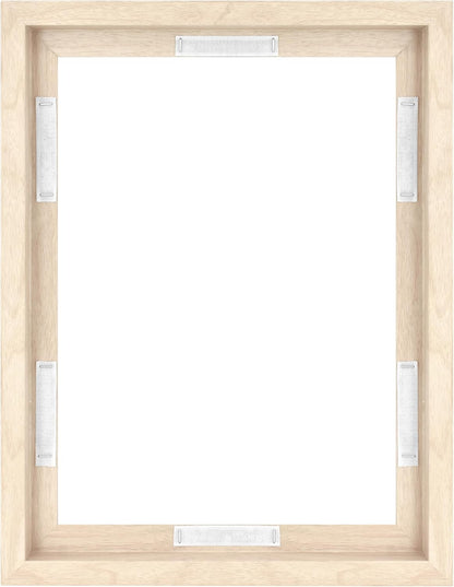 MCS Canvas Float Frames 8x10 Frame, Black Frame for Finished Canvases, Vertical & Horizontal Wall Hanging Frame with Adhesive for Canvas Paintings (1-Pack)