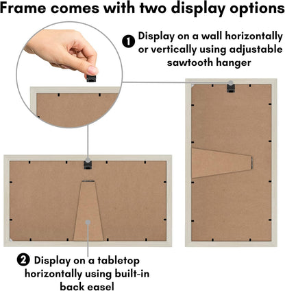 Americanflat 4x6 Collage Picture Frame with Shatter-Resistant Glass - Fits Five 4x6 Photos or Use as One 11x14 Picture Frame - Signature Collection - Collage Frames for Wall Display - Black