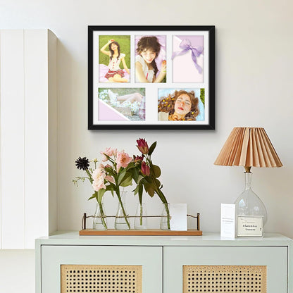 DUENPY 14x26 Collage Picture Frame 4x6 Collage Picture Frame Displays Twelve 4x6 inch Photos Available Horizontal Wall Mounting Display and Vertical Black - Colors A