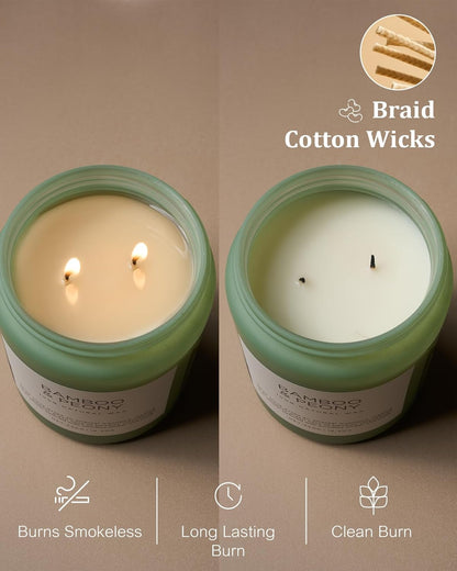 M&SENSE Eucalyptus & Mint Scented Jar Candle, Large 19.4oz Natural Soy Wax, 110-Hour Long Lasting Non-Toxic Clean Burning, Fresh Smelling Home Aromatherapy for Spa Stress Relief, Gifts for Men Women