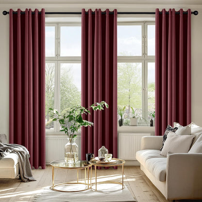 MIULEE Blackout Curtains for Bedroom Living Room 2 Panels, Thermal Insulated Room Darkening Drapes Grommet Noise Reducing Light Blocking Window Treatments 63 Inches Long 40x63 Inch Black - Colors A