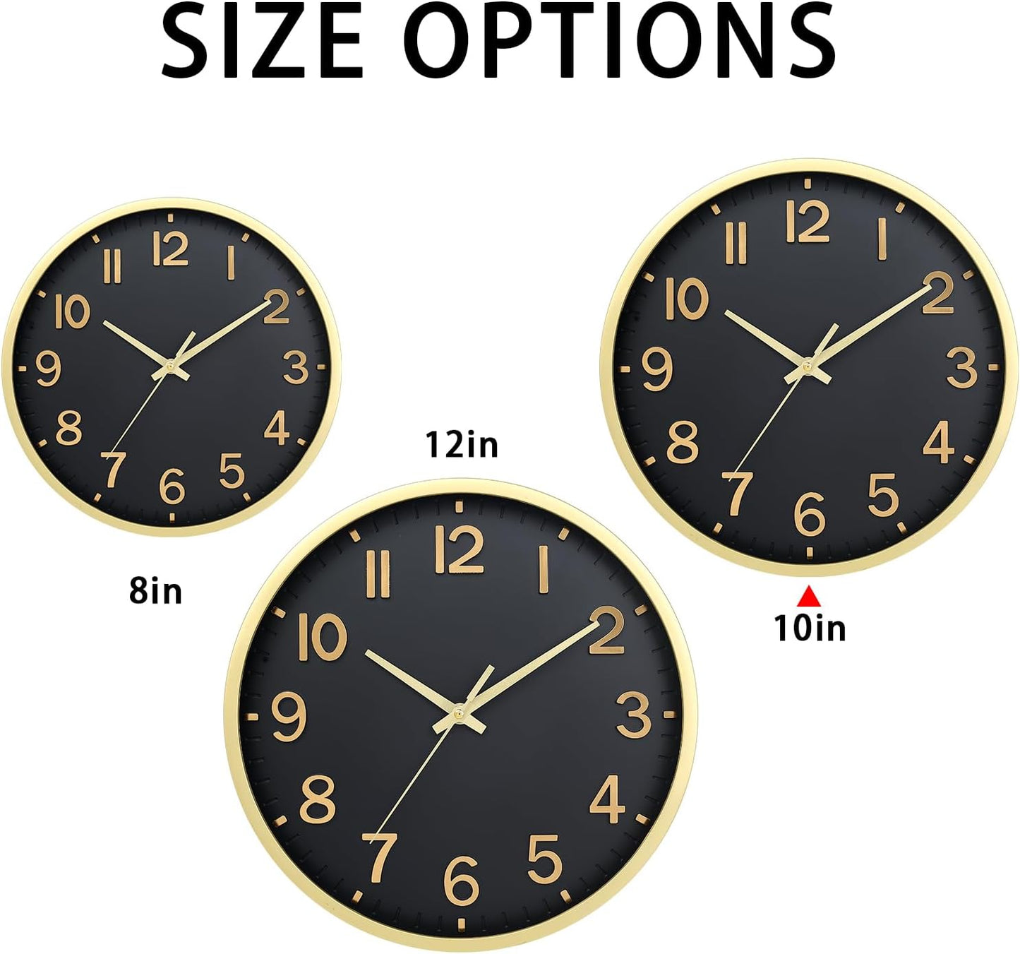 Wall Clocks Battery Operated 8 inch Modern Wall Clock,Silent Non Ticking Wall Clock for Living Room Bedroom Kitchen Office Classroom Decor (Green White)
