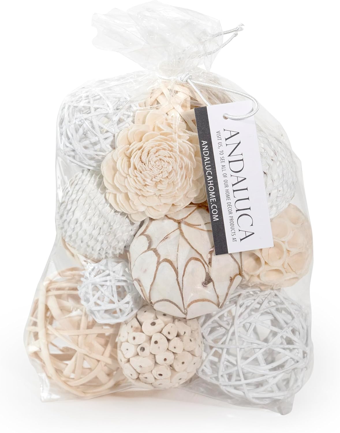 ANDALUCA Decorative Balls Bag Bowl Filler Home Decor (Beige)