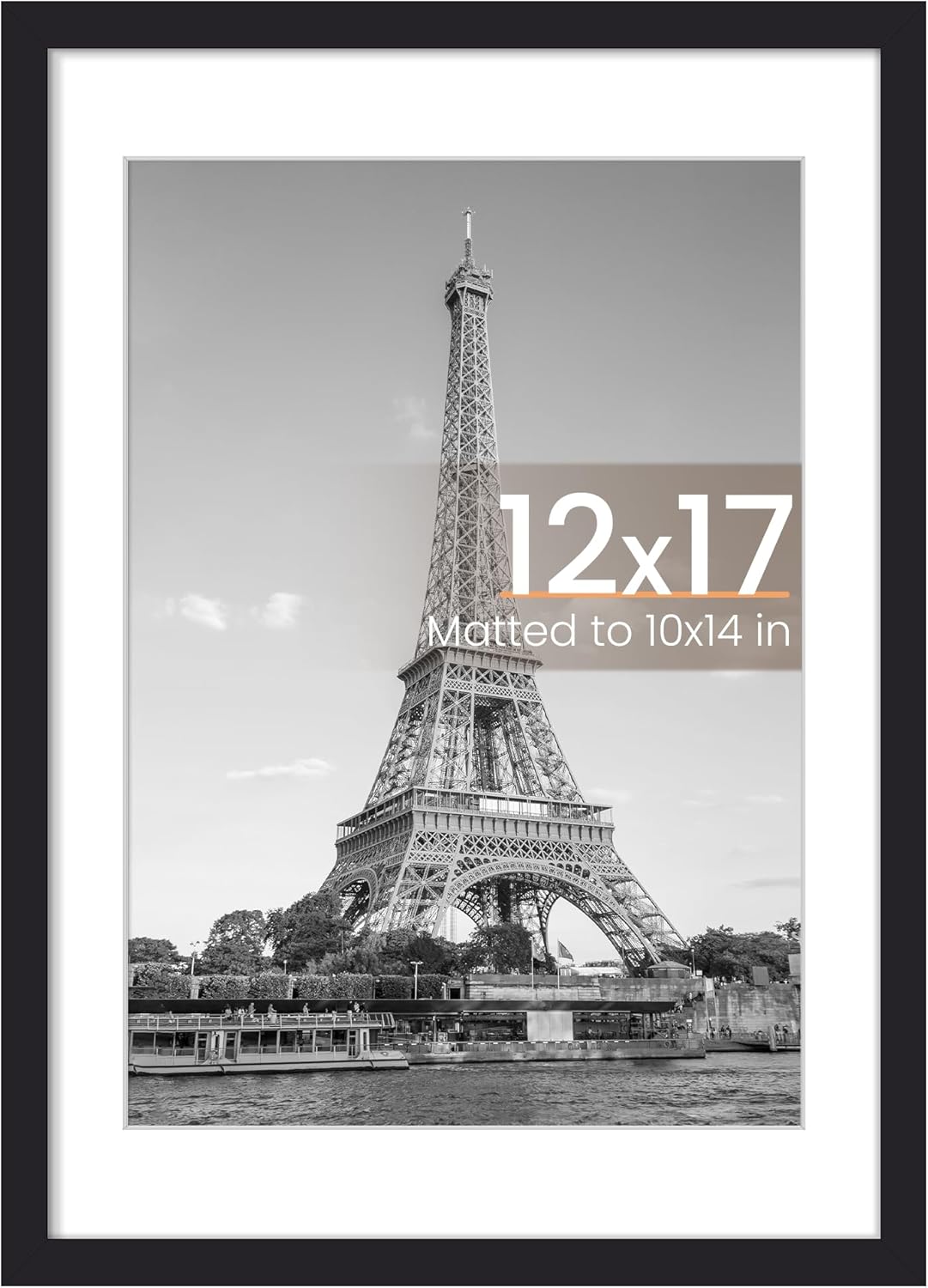 upsimples 8x10 Picture Frame, Display Pictures 5x7 with Mat or 8x10 Without Mat, Wall Hanging Photo Frame, Black, 1 Pack - Colors B
