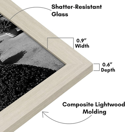 Americanflat 12x18 Poster Frame with Shatter-Resistant Glass - Signature Collection - Gallery-Style Frames Made of Engineered Wood - Photo Frame for Wall Display - Black - Colors C
