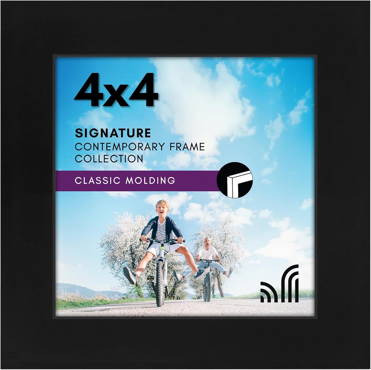 Americanflat 12x18 Poster Frame with Shatter-Resistant Glass - Signature Collection - Gallery-Style Frames Made of Engineered Wood - Photo Frame for Wall Display - Black - Colors A