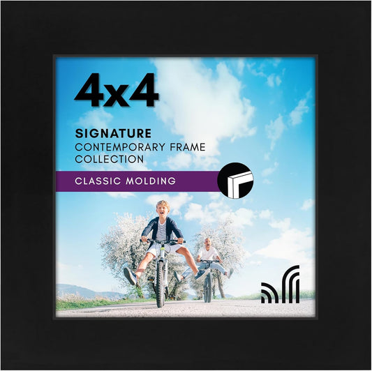 Americanflat 12x18 Poster Frame with Shatter-Resistant Glass - Signature Collection - Gallery-Style Frames Made of Engineered Wood - Photo Frame for Wall Display - Black - Colors A