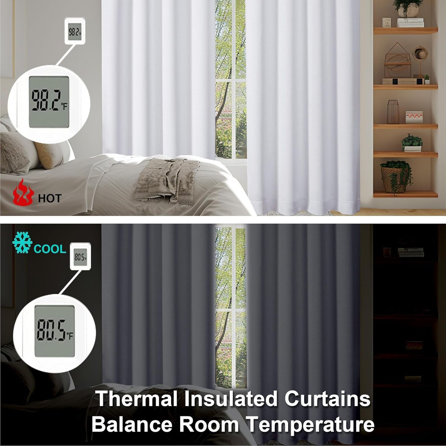 Simplebrand Ava Sage Green Blackout Curtains for Bedroom 63 Inch Length 2 Panels Set, Solid Thermal Insulated Energy Saving Rod Pocket Window Treatment Curtains Blackout Drapes, W40 x L63 Inch, Sage - Colors C