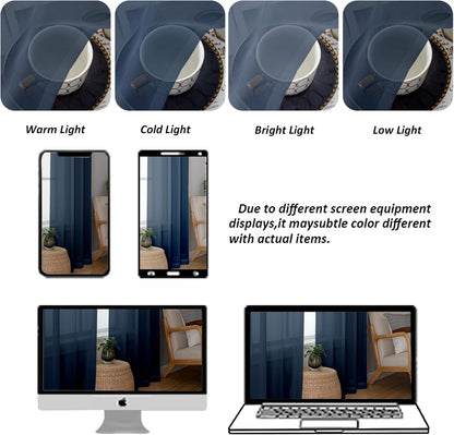 Chyhomenyc Sheer White Valances for Windows 2 Pack, Small Window Curtains for Living Room Bathroom Cafe Laundry Basement, Modern Top Dual Rod Pocket Voile Curtain, 42W x 14L inches, White - Colors B