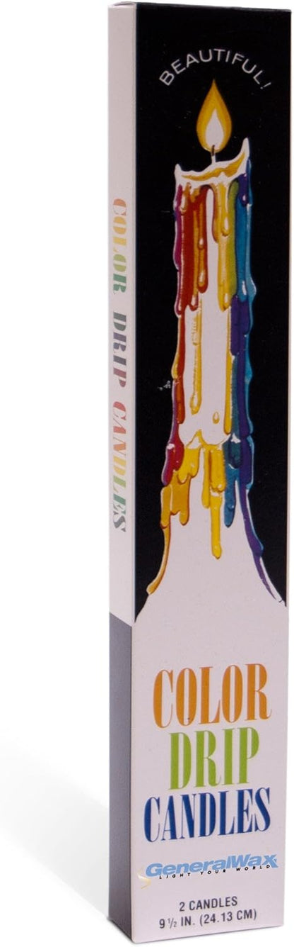 Color Drip Candles, 3-Pack (6 candles total), Unscented