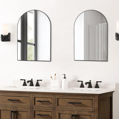 White Round Mirror 30 Inch, Circle Wall Mirrors for Bathroom, Bedroom Living Room or Entryway
