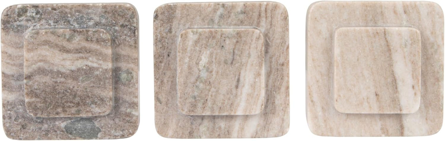 Bloomingville Heavy Duty Marble Bookends, Beige, Set of 2