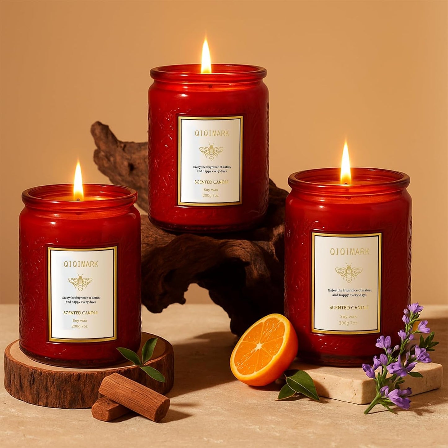 Mother’s Day Candles Gift Set for Mom, Natural Soy Wax Scented Jar Candles 6-Pack, Aromatherapy Candles for Home, 42oz 300 Hours Long Lasting, Gifts for Women