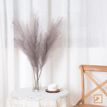 ZIFTY 7-Pcs 38"/3.1FT Faux Pampas Grass Large Tall Fluffy Artificial Fake Flower Bedroom Decor Boho Decor Bulrush Reed Grass for Vase Filler Farmhouse Home Wedding Decor (Beige Mixed)
