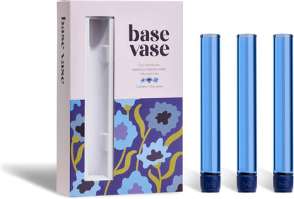 Base Vase (3-Pack) - The Bud Vase that Fits in Taper Candle Holders | Create Floral Arrangements for Tablescapes, Centerpieces, Weddings and Home Decor