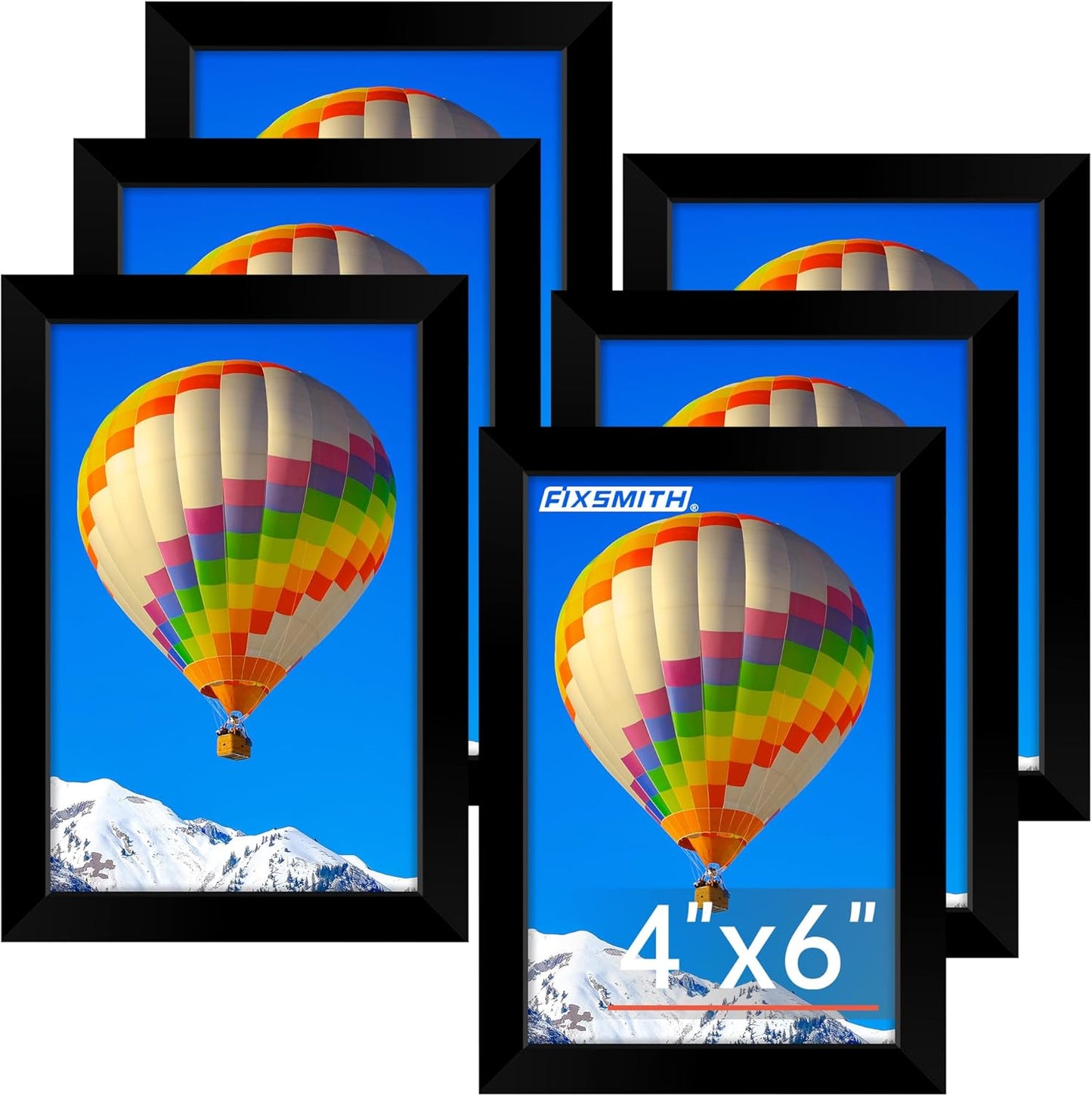 FIXSMITH 10 Pack Picture Frames Collage Wall Decor for Mounting or Tabletop Display, Gallery Wall Frame Set with Two 8x10 Black Frames, Four 5x7 Frames and Four 4x6 Frames, Multi-Pack Photo Frame Set