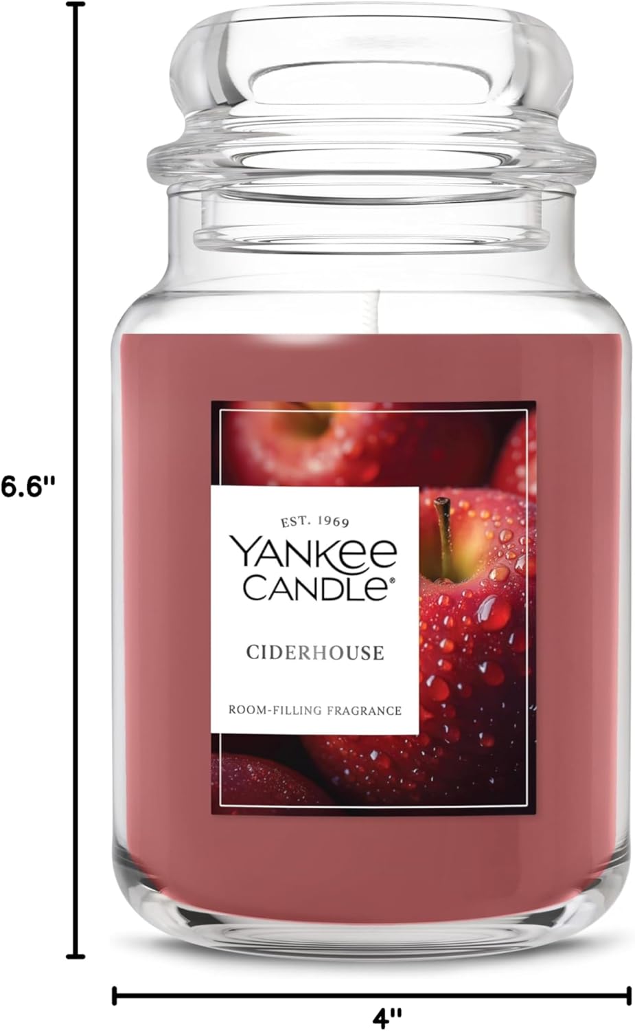 Yankee Candle Sugared Cinnamon Apple, Scented Candle, 22oz Large Jar with up to 150 Hour Burn Time, Giftable