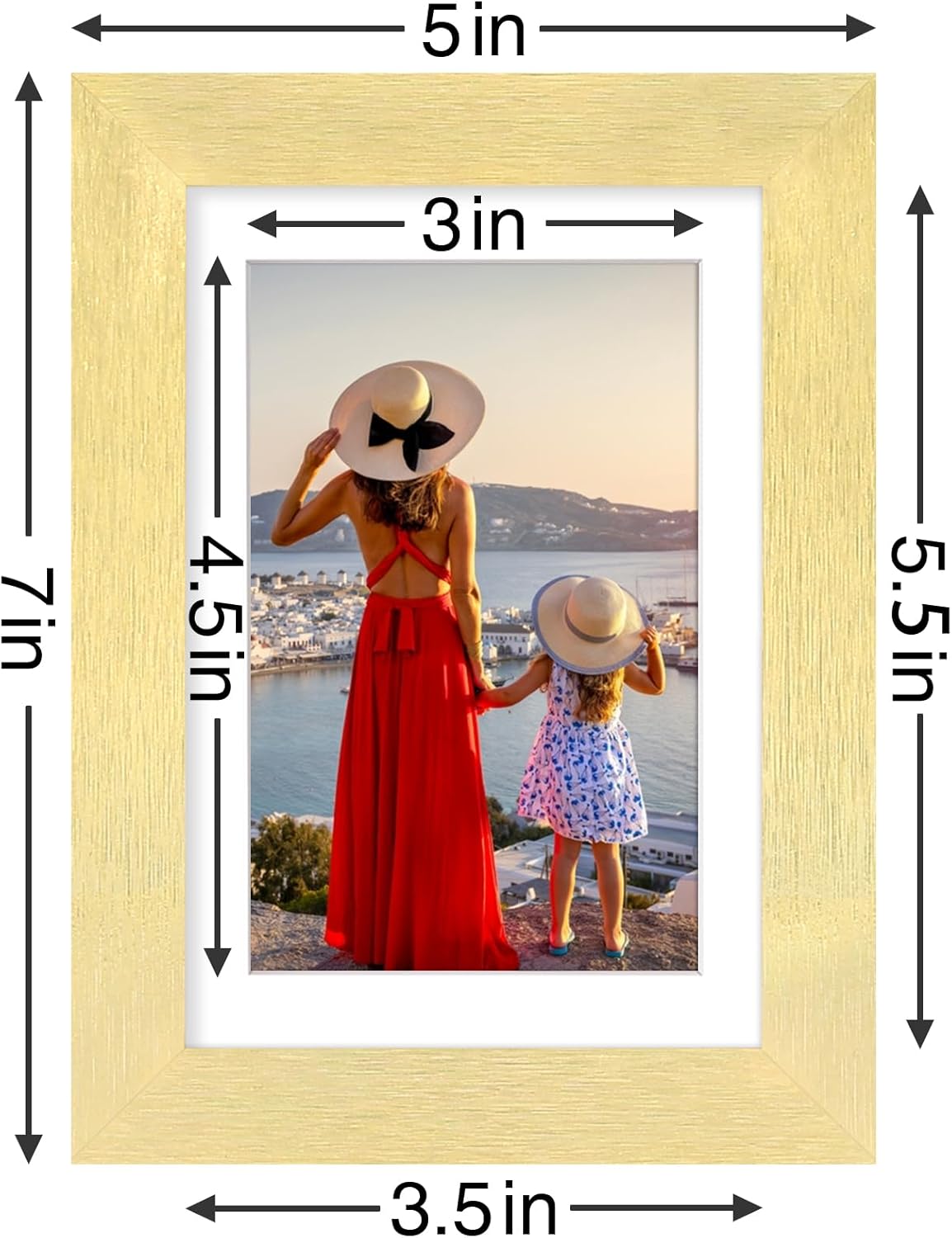 Vittanly 8x10 Picture Frames Set of 9, Shatter Resistant Plexiglass, Display 5x7 Pictures with Mat or 8x10 without Mat, Photo Frames for Wall or Tabletop, Engineered Wood, Black - Colors A