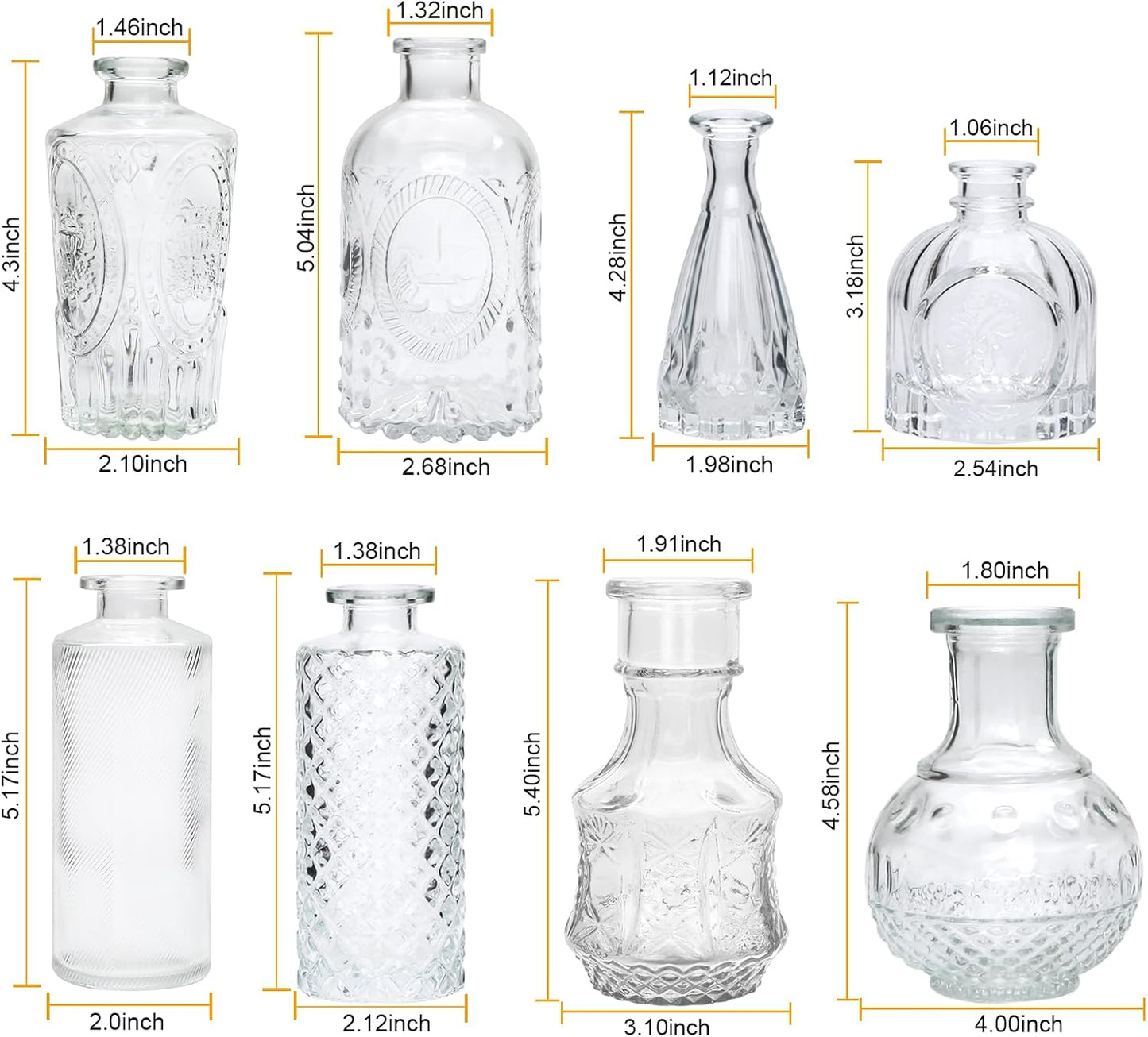 Glass Bud Vase Set of 32 pcs,Bud Vases in Bulk,Small Vases for Centerpieces, Mini Flower Vase Bulk for Rustic Wedding Home Table Decorations