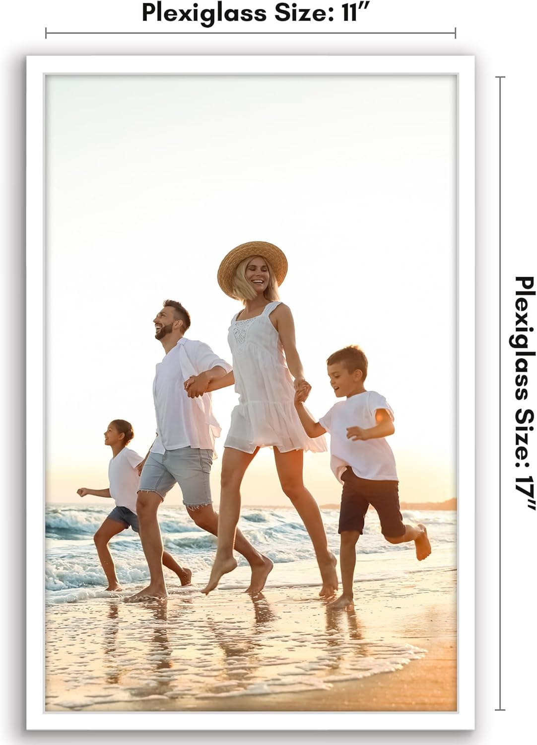 Americanflat 24x36 Poster Frame with Polished Plexiglass - Streamline Collection - Thin Border Picture Frame for Wall Display - Hanging Hardware Included - Black - Colors B