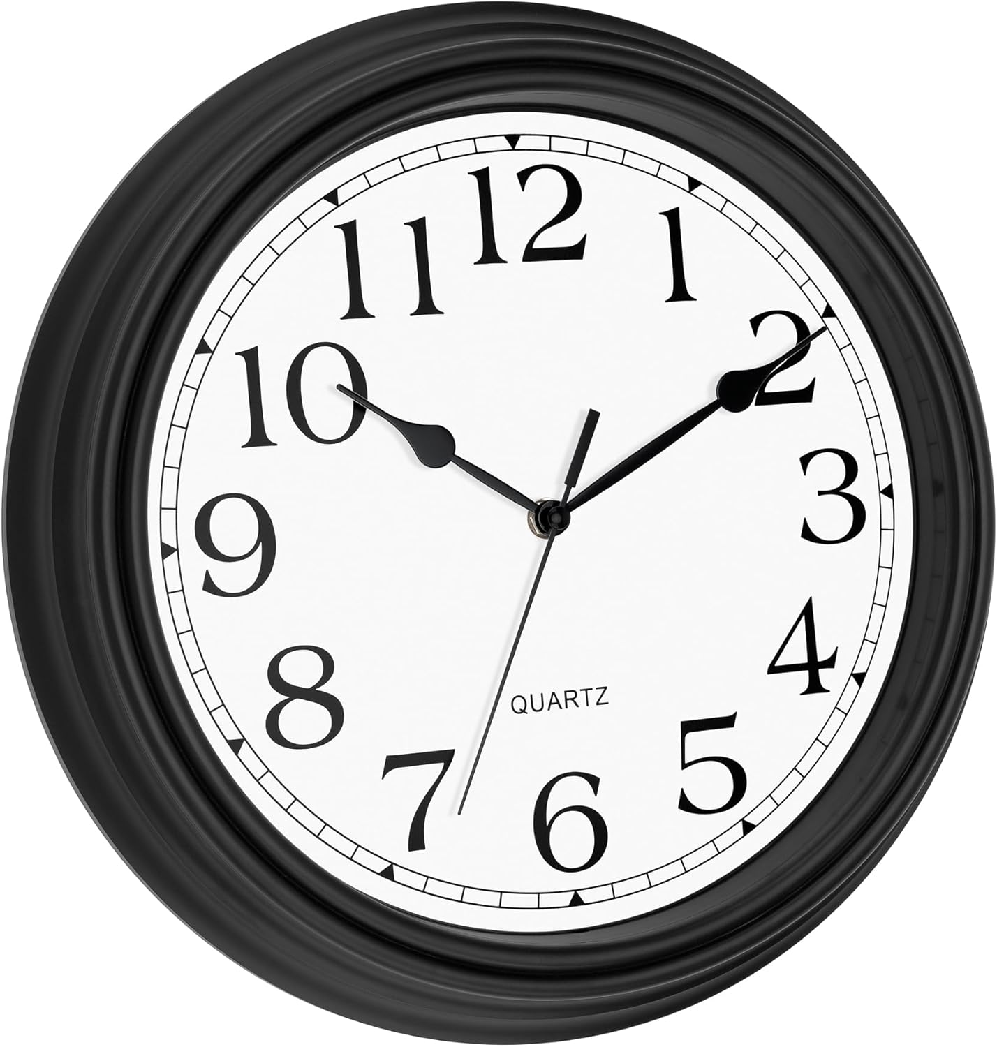 Foxtop Retro Silent Non-Ticking Round Classic Clock Quartz Decorative Battery Operated Wall Clock for Living Room Kitchen Home Office 12 Inch (Bronze)
