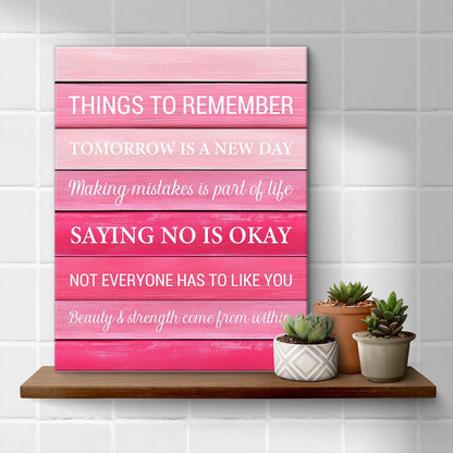 Inspirational Farmhouse Canvas Print Wall Art Decor One Small Positive Thought in the Morning Can Change Your Whole Day Sign Painting Plaque Rustic Home Decoration (8 X 8 Inches, Framed)