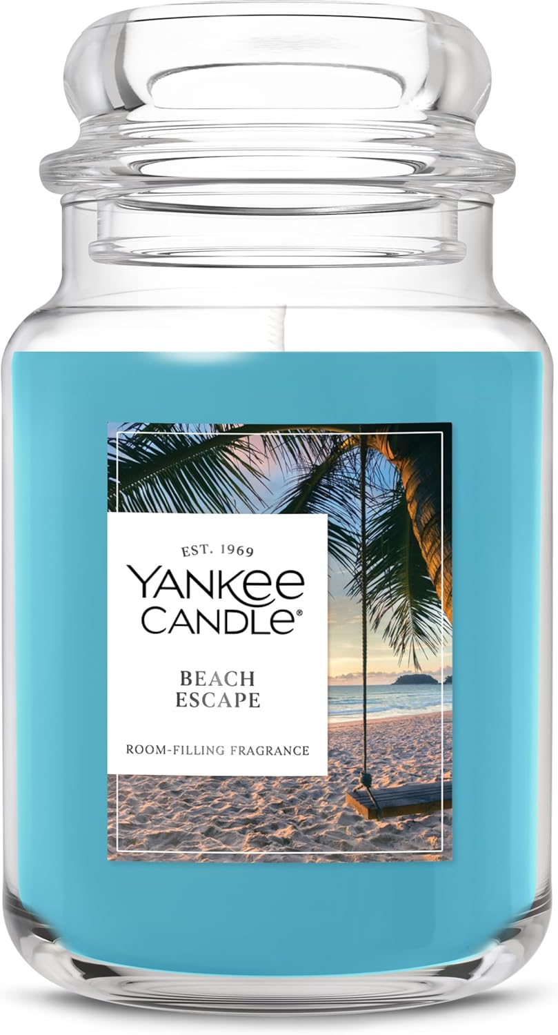 Yankee Candle Ocean Air Scented Candle, 22oz Large Jar with up to 150 Hour Burn Time, Giftable