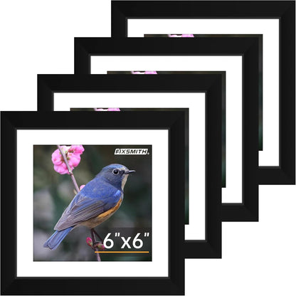 FIXSMITH 8x10 Picture Frame Set of 2, Photo Frame with HD Plexiglass, Display Pictures 5x7 with Mat or 8x10 Without Mat Multi Picture Frames Collage for Tabletop or Wall Display, Black