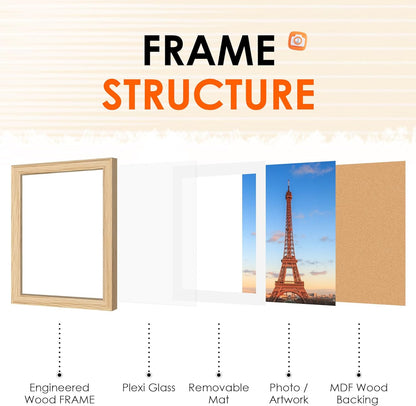FIXSMITH 10 Pack Picture Frames Collage Wall Decor for Mounting or Tabletop Display, Gallery Wall Frame Set with Two 8x10 Black Frames, Four 5x7 Frames and Four 4x6 Frames, Multi-Pack Photo Frame Set