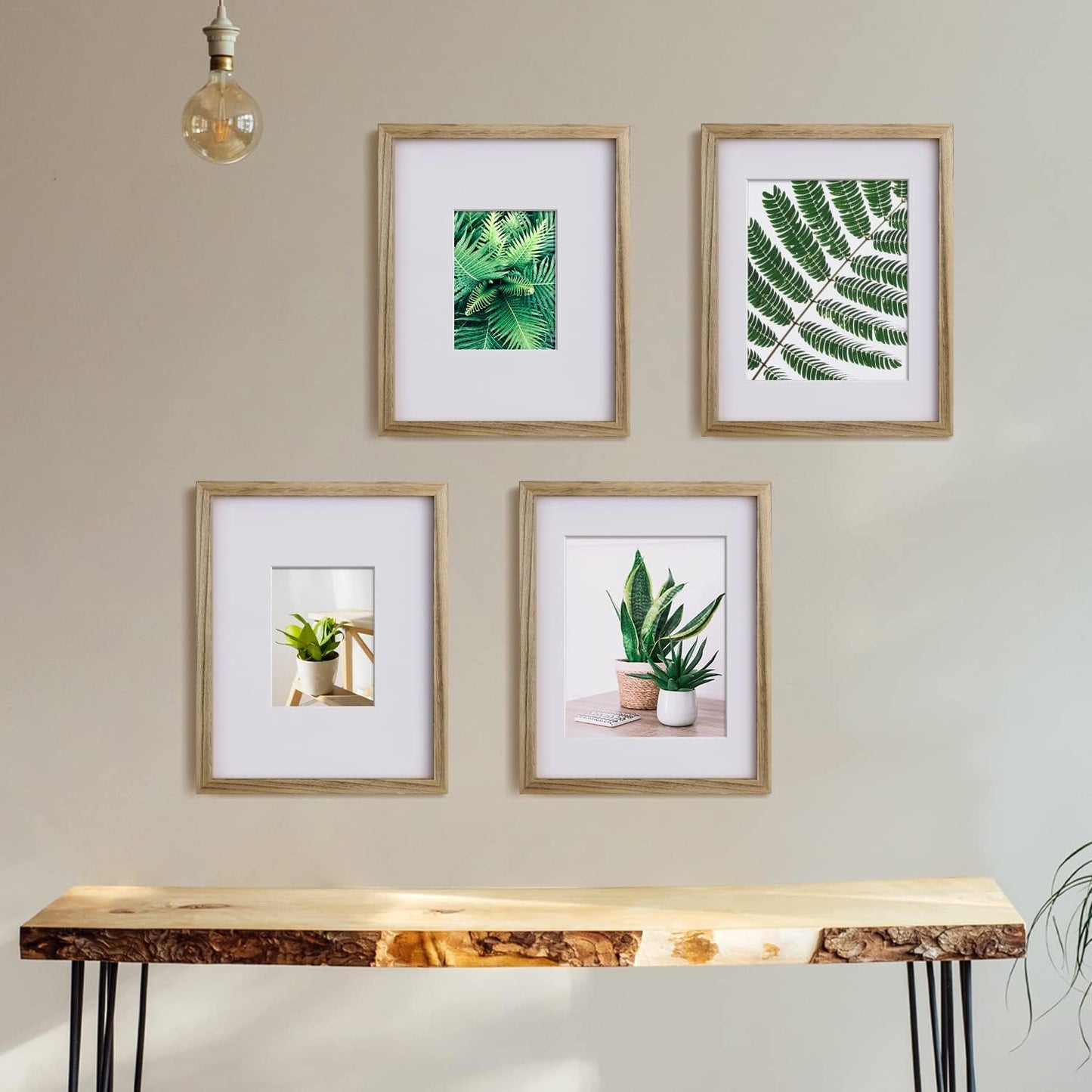 Egofine 12x16 Picture Frame Black, Covered by Plexiglass Made of Solid Wood, Display Pictures 9x12 and 11x14 with Mat or 12x16 Without Mat, for Wall Mounting Photo Frame - Colors A