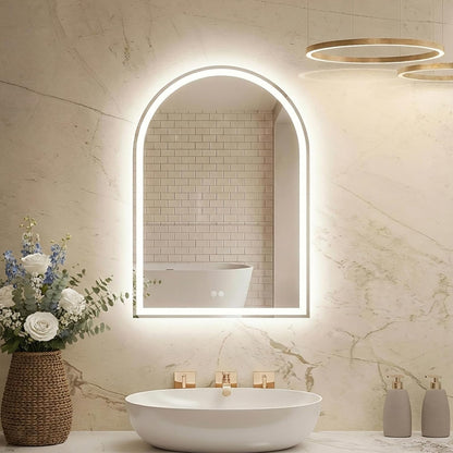 NEWBULIG 20IN Round Bathroom Wall Mirror, Modern Vanity Mirrors for Over Sink, HD Glass Decorative for Entryway, Bedroom & Living Room, Gold