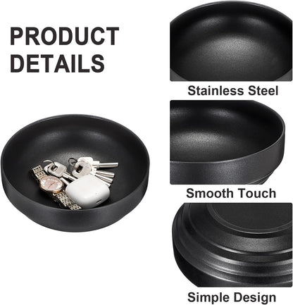 Key Bowl for Entryway Table Decorative Key Dish for Organizing Tabletop Catch All Bowl Gold Fruit Bowls for Kitchen Counter, Coffee Table,7.4 Inches
