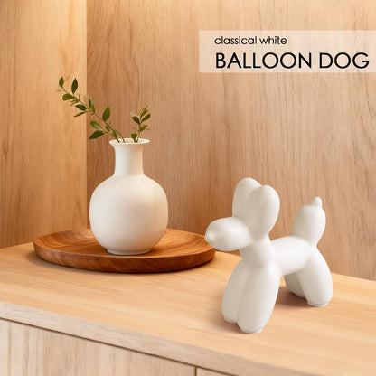 Notakia Cute Ceramics Balloon Dog Statue Crafts Gold Living Room Desktop Decorations,Handmade Modern Small Ceramic Animal Statue Ornament Gold Home Decor Accents