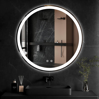 NEWBULIG 20IN Round Bathroom Wall Mirror, Modern Vanity Mirrors for Over Sink, HD Glass Decorative for Entryway, Bedroom & Living Room, Gold